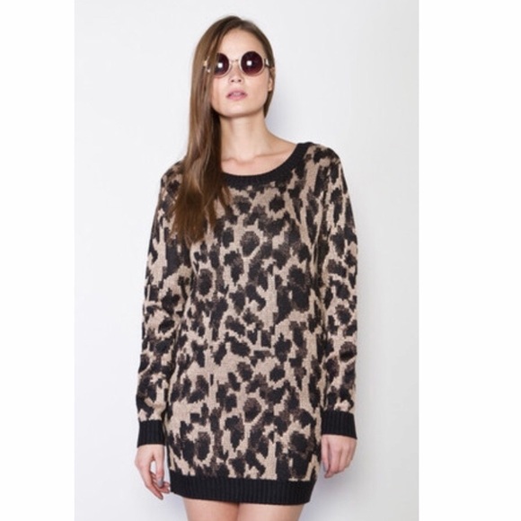 minkpink leopard sweater